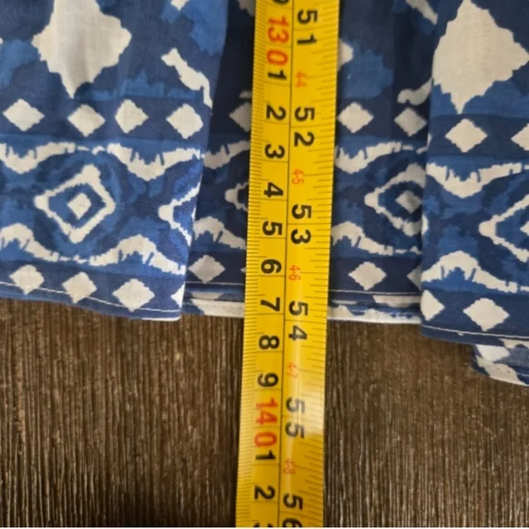 🆕️ House Of Harlow 1960 Blue And White Patterned Tiered Maxi Dress Size M - Picture 8 of 8